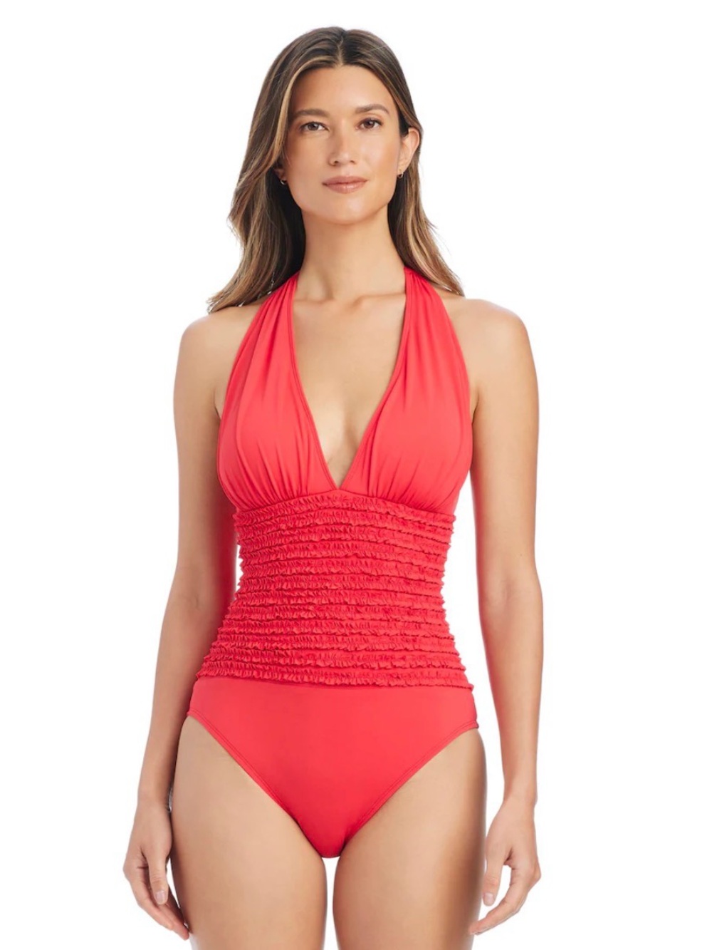 Bleu Rod Beattie Rufflicious Halter One-Piece Swimsuit